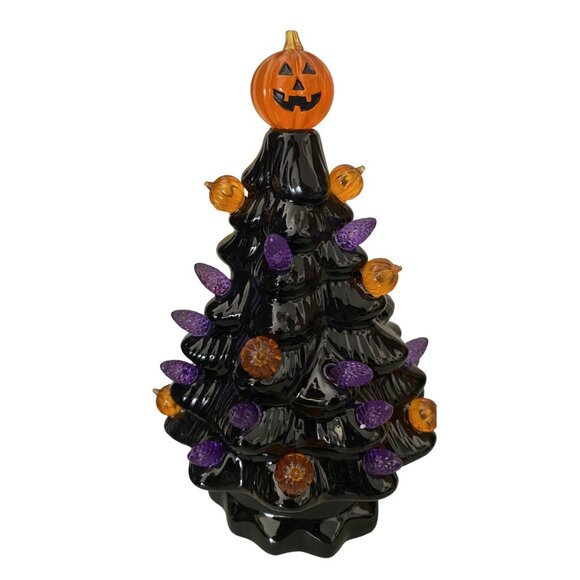 Light Up 7.5" Halloween Tree & 5.5" Halloween Nightlight NIB - Picture 2 of 7